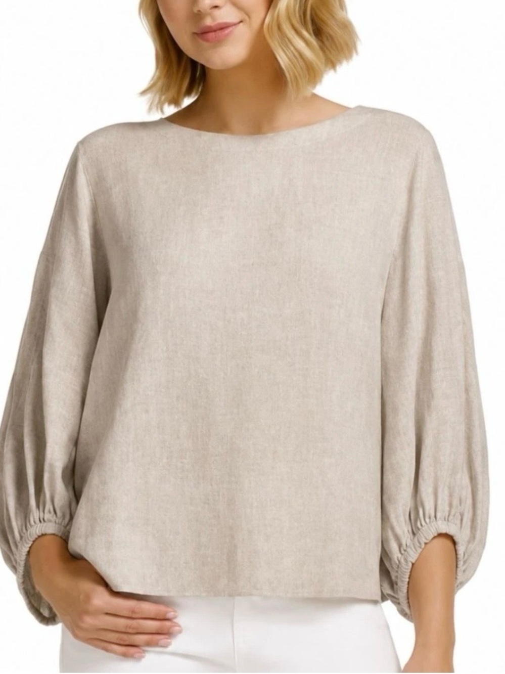 Matty M Women's Linen Blend Top